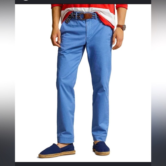 The polo chino pants Ralph Lauren blue size 34/32 $115 classic preppy spring - Picture 1 of 8